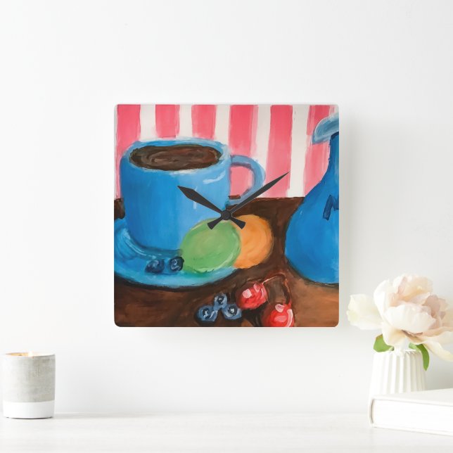 Refreshments Quadratische Wanduhr (Zuhause)