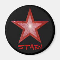 réfrigérateur Red Star 'STAR' aimant rond noir