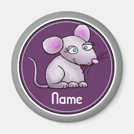 Refrigerator Magnet, Name Template, Cute Mouse Magnet