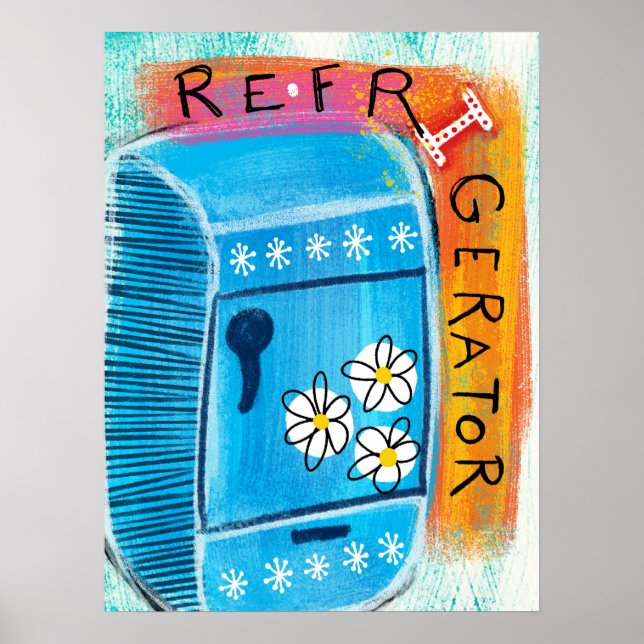 Refrigerator Poster Poster Wall Art - Cuisine mign (Devant)