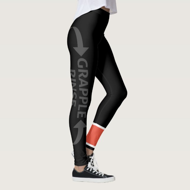 #RefugeeJitsu rangierte Spats (Black Belt Instruct Leggings (Rechts)