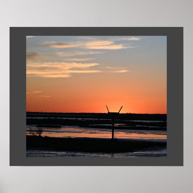 Refugium Waterscape Sunset Poster (Vorne)