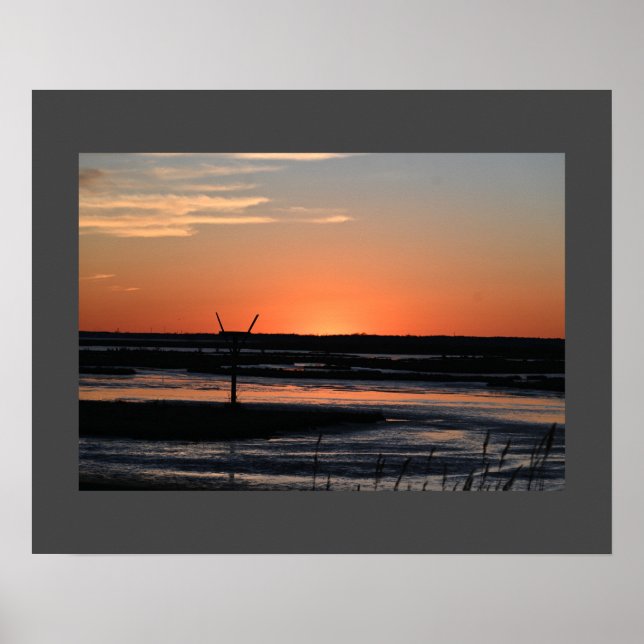 Refugium Waterscape Sunset Poster (Vorne)