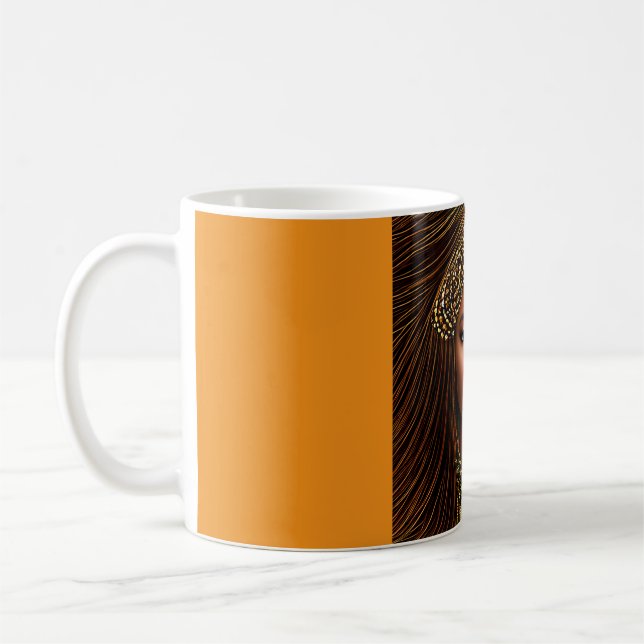 Regal African Beauty: Schwarze Geschichte feiern Kaffeetasse (Links)