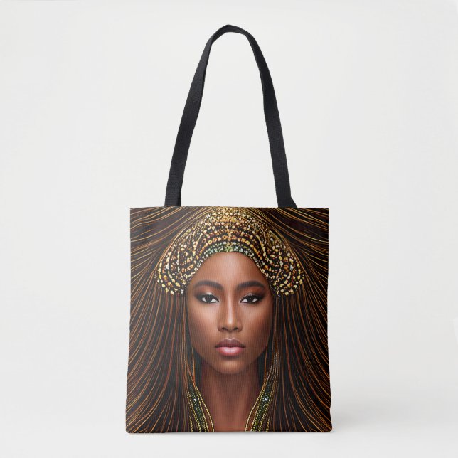 Regal African Beauty: Schwarze Geschichte feiern Tasche (Vorderseite)