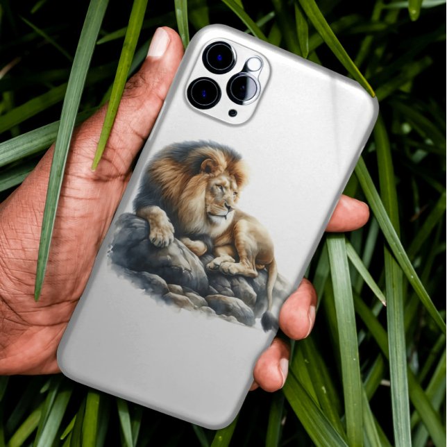 Regal African Lion in Watercolor Case-Mate iPhone Hülle (Von Creator hochgeladen)