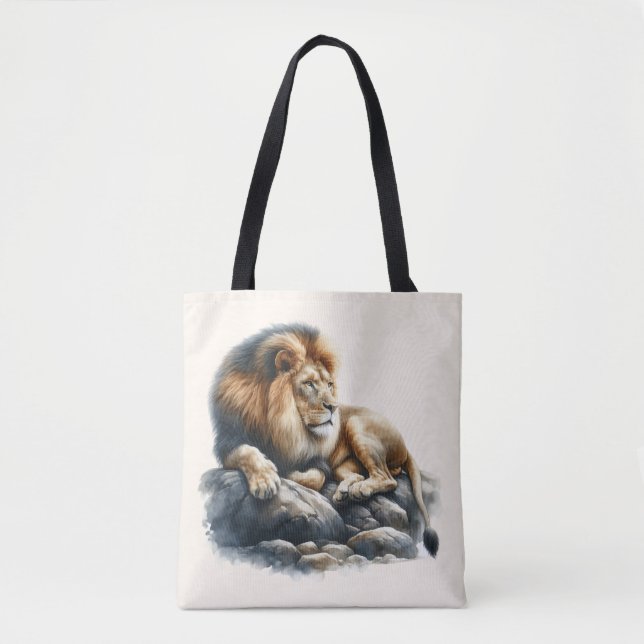 Regal African Lion Ruhen auf einem Felsen - Wasser Tasche (Vorderseite)