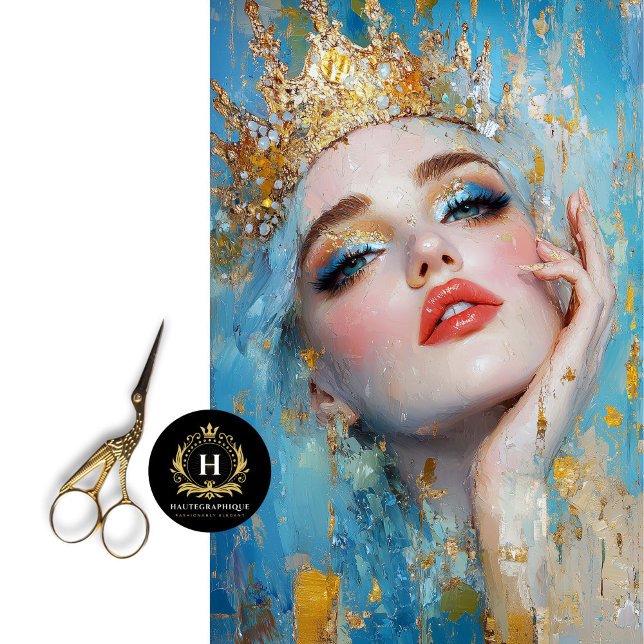 Regal Blue Queen Abstrakt Art Decoupage Seidenpapier (Von Creator hochgeladen)