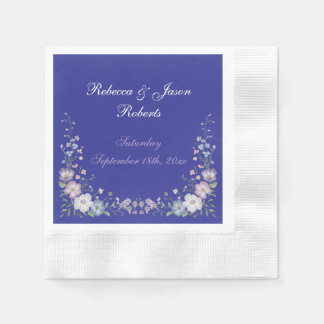 Regal Blue Vintag Elegante Gärten Serviette