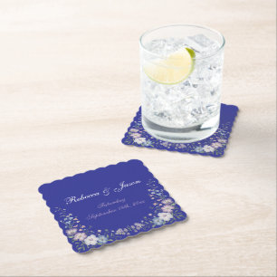 Regal Blue Vintag Elegante Gärten Untersetzer