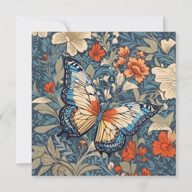 Regal Butterfly Amidst William Morris Floral (Vorderseite)