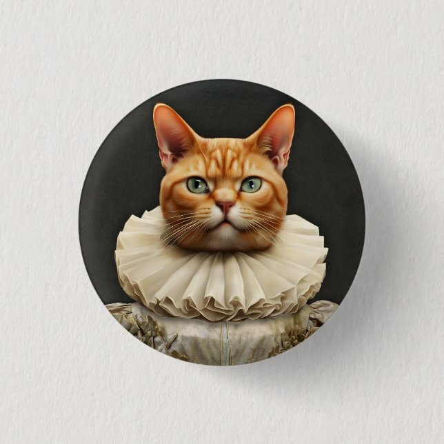 Regal Cat Button (Vorderseite)