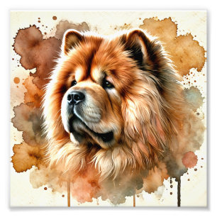 Regal Chow Chow Watercolor Art Fotodruck