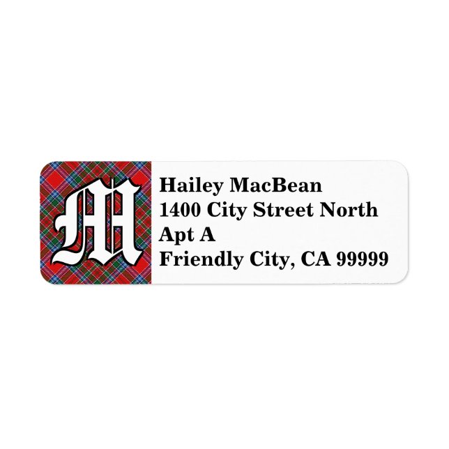 Regal Clan MacBean MacBain Tartan Monogram (Vorne)