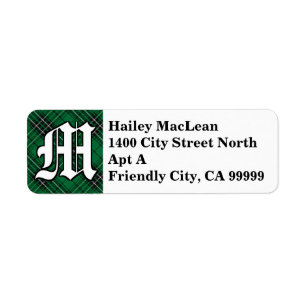 Regal Clan MacLean Hunting Tartan Monogram