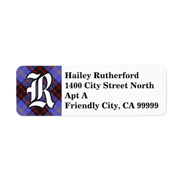 Regal Clan Rutherford Tartan Monogram (Vorne)