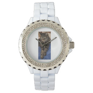 Regal Dave Women's Kristall White Enamel Watch Armbanduhr