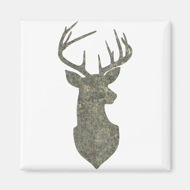Regal Deer Silhouette Buck Trophy in Camouflage Magnet (Vorne)