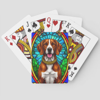 Regal Dog Portrait mit Lavish Gold Frame Spielkarten