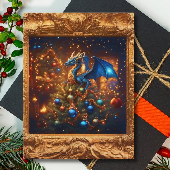 Regal Dragon Christmas Feiertagspostkarte (Von Creator hochgeladen)