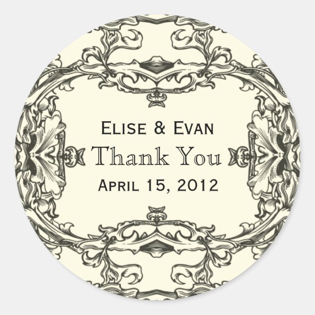 Regal Elegance Danke Stickers (Vorderseite)