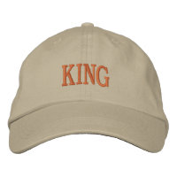 Regal Embroidery Khaki Cap King Name gedruckt