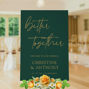 Regal Emerald Green & Gold Better Together Mariage