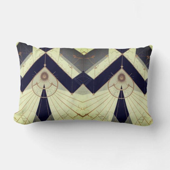 Regal Geometry Throw Cotton Lumbar Cushion Lendenkissen (Vorderseite)