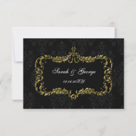Regal-Gold-Rsvp-Karten Standard 3,5 x 5 RSVP Karte