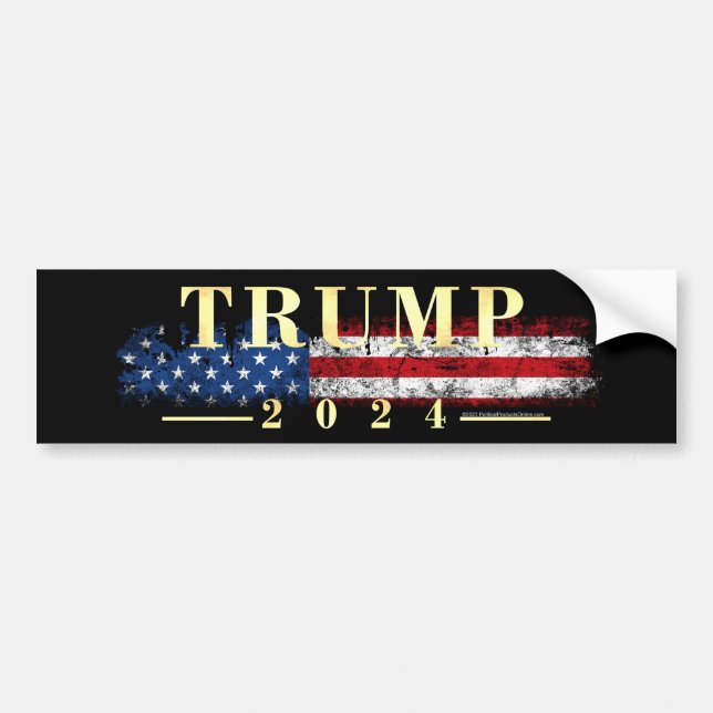 Regal Golden Donald Trump Autoaufkleber (Vorne)