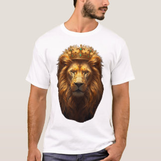 Regal Golden Löwe mit Smaragdkrone T-Shirt
