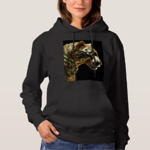 Regal Grace: Der Goldene Jaguar mit den Emeralds Hoodie