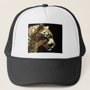 Regal Grace: Der Goldene Jaguar mit den Emeralds Truckerkappe