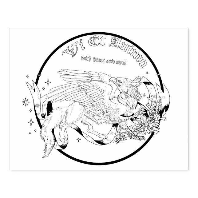 Regal Griffin Rubber Briefmarke Gummistempel (Prägung)
