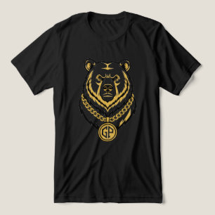 Regal Grizzly Patriarch Goldkette Bär Streetwear Tri-Blend Shirt