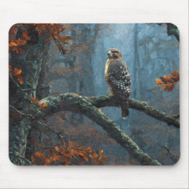 Regal Hawk Blue Forest Branch Mousepad
