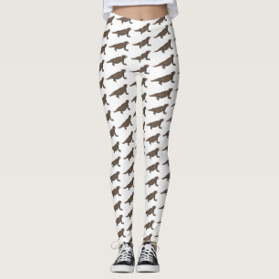 Regal-Horned-Eidechsen-Cartoon Leggings