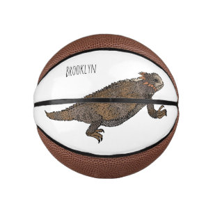 Regal-Horned-Eidechsen-Cartoon Mini Basketball