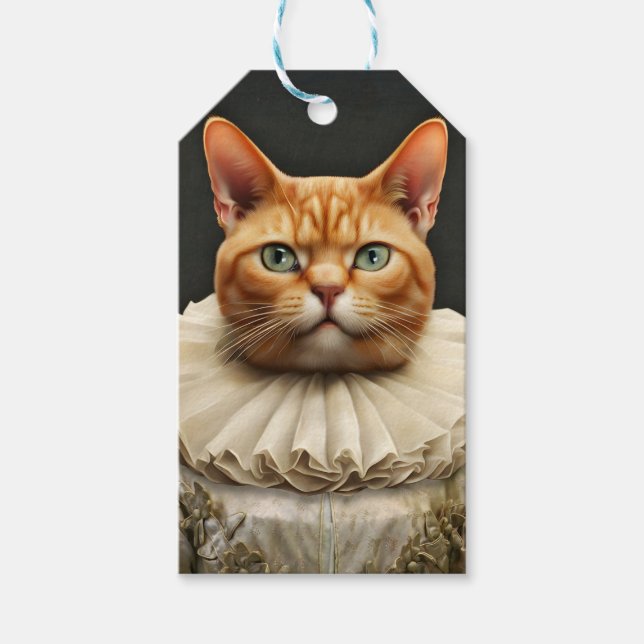 Regal Katze Geschenkanhänger (Vorderseite)