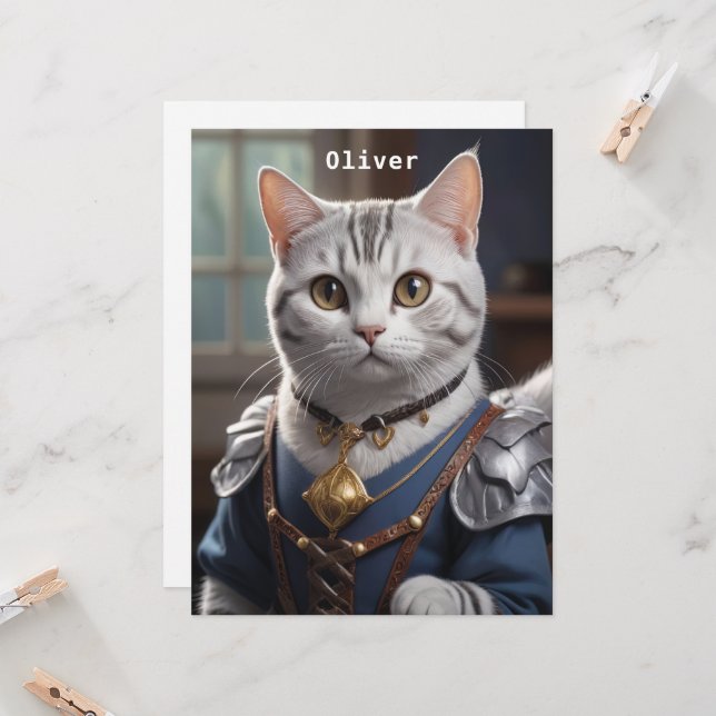 Regal Knight American Shorthair Cat Majestic (Vorderseite/Rückseite Beispiel)