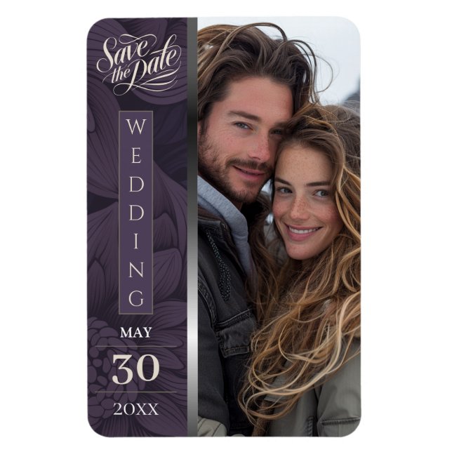 Regal Lilac Luxe Bloom Flexible Foto Magnet (Vertikal)