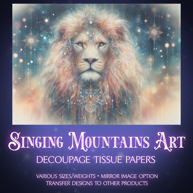 Regal Lion of Judah Christian Art Decoupage Seidenpapier (Von Creator hochgeladen)