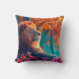 Regal-Löwe im Design Enchanted Forest Kissen