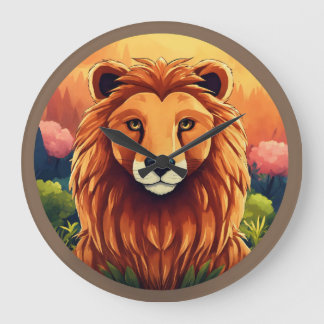 "Regal Majesty: Der stolze Blick auf den König der Große Wanduhr