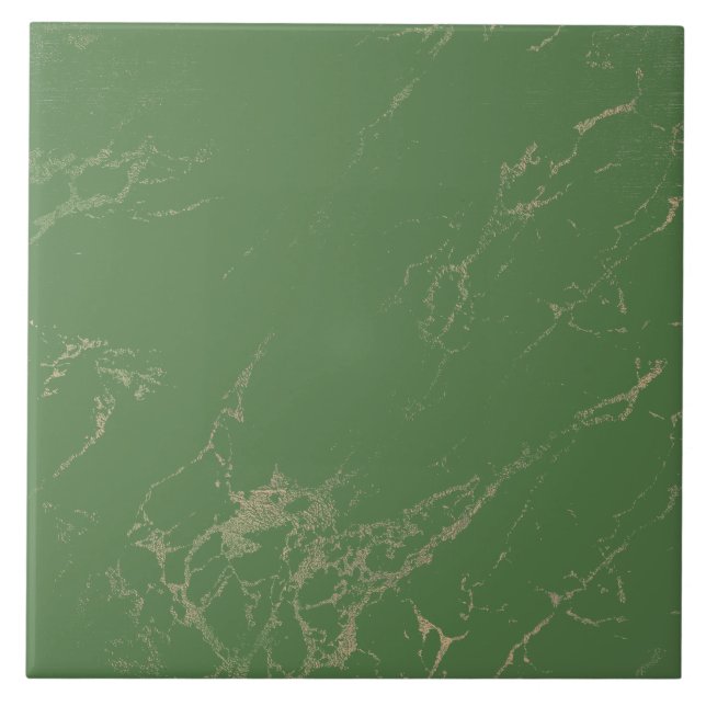 Regal Marble Rose Gold Green Tile Fliese (Vorderseite)