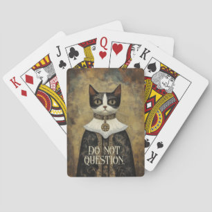 Regal Medieval Tuxedo Cat Rules Spielkarten