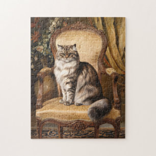 Regal Persian Cat Vintag Style Malerei