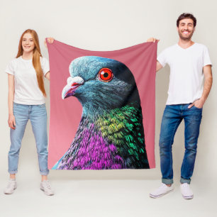 Regal Pigeon Majesty Vivid Realistisches Vogelport Fleecedecke