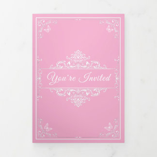 Regal Pink Quinceañera - Einladungen für kundenspe