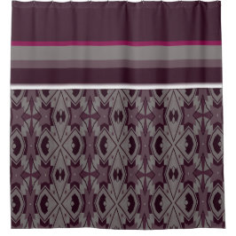 Regal Plum Echos: Moderner Gemusterter Duschvorhan Duschvorhang